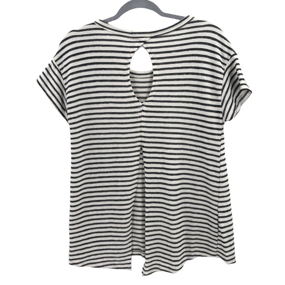 Andree by Unit for Anthropologie Womens Size Medium Striped Split Back Shirt - Picture 8 of 9